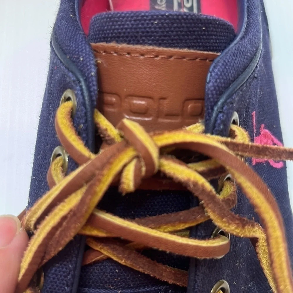 Polo Ralph Lauren Faxon low canvas boat shoes loafers sneakers slip ons size 9.5 - Picture 6 of 8